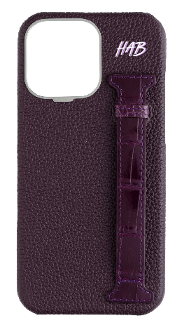 Customized Deep Purple Exotic Crocodile Side Strap Case