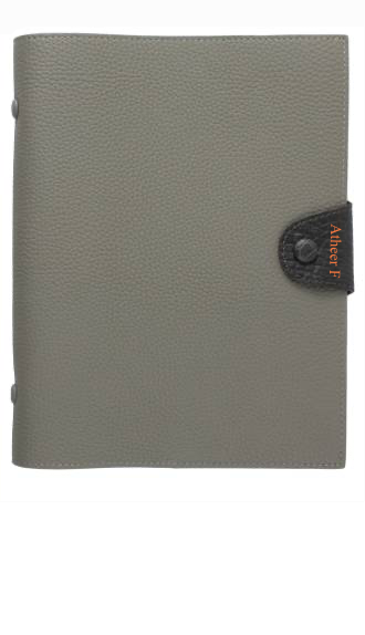 Customized Grey / Orange Notebook