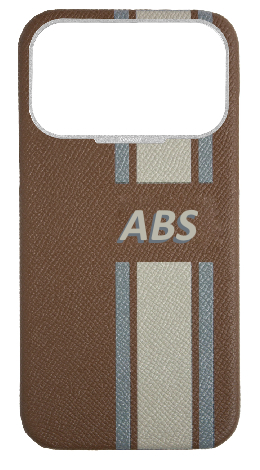 Customized Striped Taupe Strapless Case