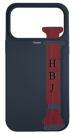 Customized Dark Navy Silicon Side Strap Case