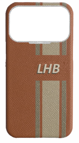 Customized Striped Tan Strapless Case