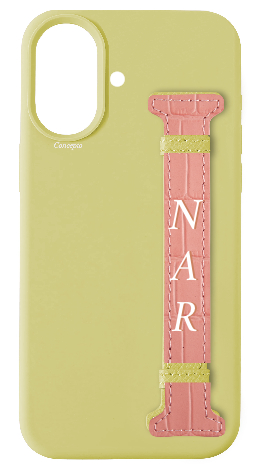 Customized Butter Yellow Silicon Side Strap Case