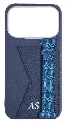 Customized Blue Monogram Duo Case