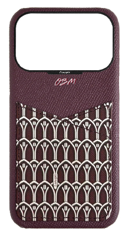 Customized Maroon Monogram Pocket Case