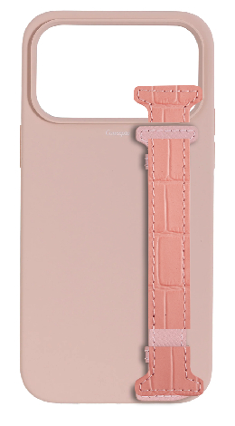 Customized Soft Pink Silicon Side Strap Case