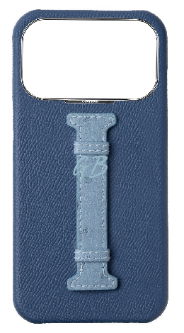 Customized River Blue / Aqua Exotic Ostrich Middle Strap Case