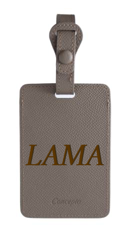 Customized Taupe Luggage Tag