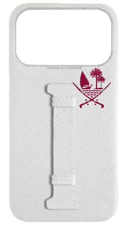 Customized White Epsom Middle Strap Case