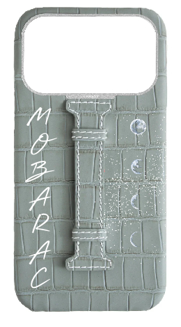 Customized Matte Grey Embossed Crocodile Case