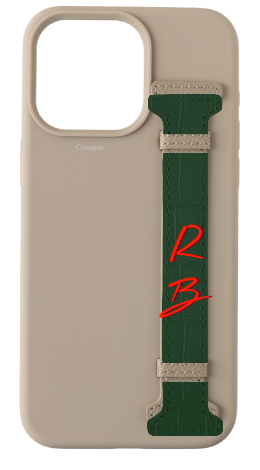 Customized Cream Silicon Side Strap Case