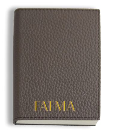 Customized Dark Taupe Mini Notebook