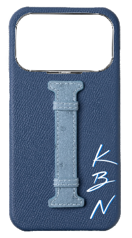 Customized River Blue / Aqua Exotic Ostrich Middle Strap Case