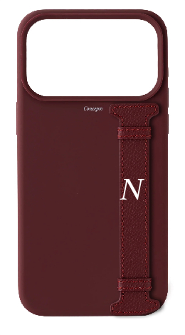 Customized Maroon Silicon Side Strap Case