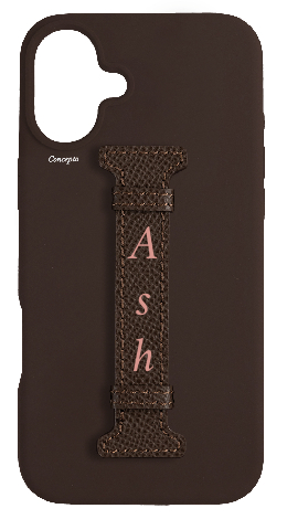 Customized Brown Silicon Middle Strap Case
