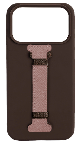 Customized Brown Silicon Middle Strap Case