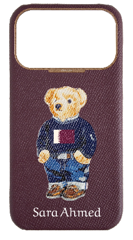 Customized Teddy Maroon Strapless Case (Qatar)