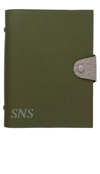 Customized Olive / Royal Green Notebook