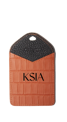 Customized Camel Brown ID Holder