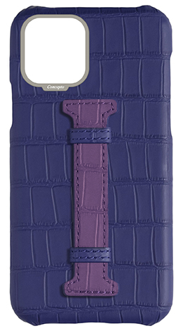 Customized Matte Blue Embossed Crocodile Case