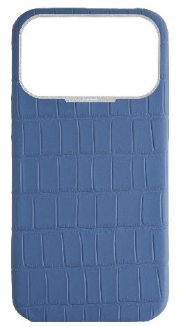 Customized Matte Navy Strapless Embossed Crocodile Case