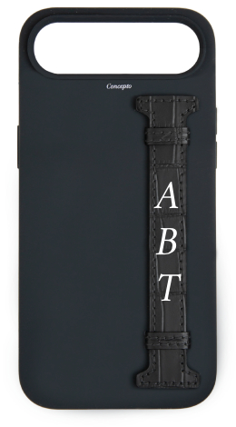 Customized Black Silicon Side Strap Case