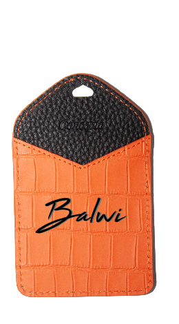 Customized Orange ID Holder