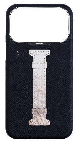 Customized Black Himalayan Exotic Crocodile Middle Strap Case