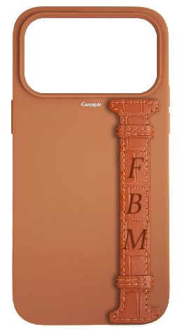 Customized Tan Silicon Side Strap Case