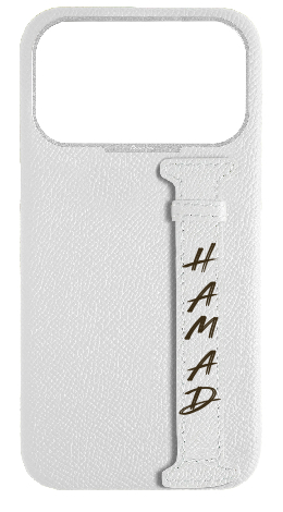 Customized White Epsom Side Strap Case