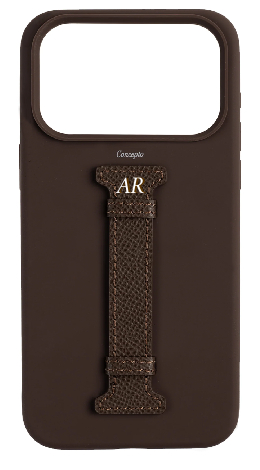 Customized Brown Silicon Middle Strap Case