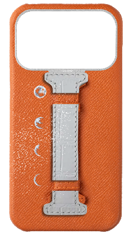 Customized Orange Epsom Middle Strap Case