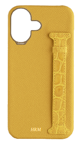 Customized Yellow Exotic Crocodile Side Strap Case