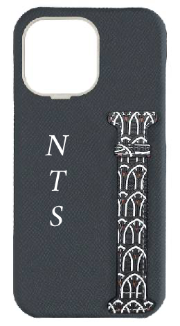 Customized Grey Monogram Side Strap Case