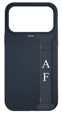 Customized Dark Navy Silicon Side Strap Case