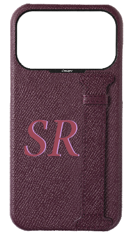 Customized Maroon Epsom Side Strap Case
