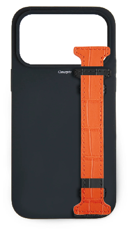 Customized Black Silicon Side Strap Case