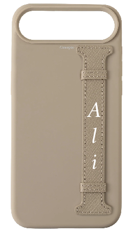 Customized Cream Silicon Side Strap Case