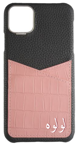 Customized Matte Pink Embossed Pocket Crocodile Case