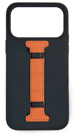 Customized Black Silicon Middle Strap Case
