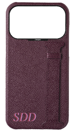Customized Maroon Epsom Side Strap Case