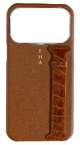 Customized Tan Exotic Crocodile Side Strap Case