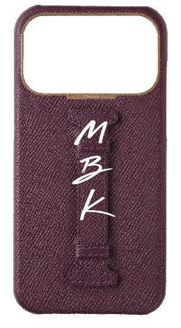Customized Maroon Epsom Side Strap Case