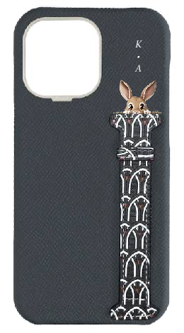 Customized Grey Monogram Side Strap Case