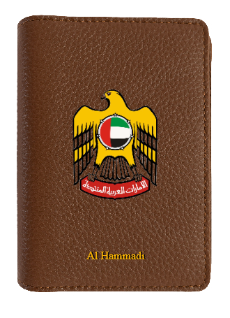 Customized Tan Passport Holder