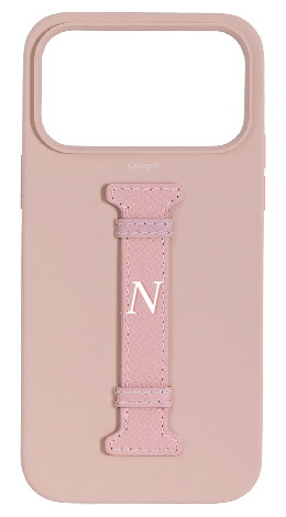 Customized Soft Pink Silicon Middle Strap Case