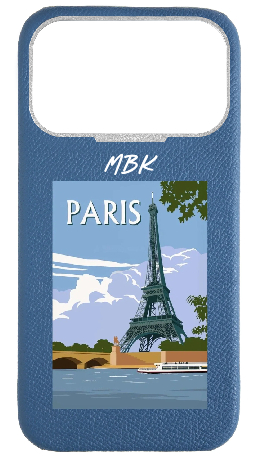 Customized Blue Strapless Epsom Case 
                 Paris