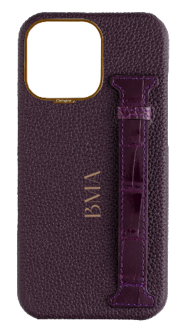 Customized Deep Purple Exotic Crocodile Side Strap Case