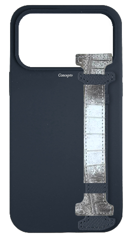 Customized Dark Navy Silicon Side Strap Case