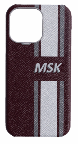Customized Striped Maroon Strapless Case