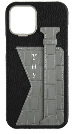 Customized Matte Grey Embossed Duo Crocodile Case